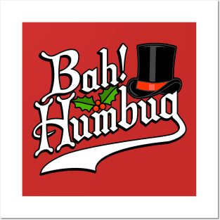 Bah Humbug! Funny Christmas Scrooge Graphic Posters and Art